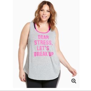 TORRID ACTIVE - DEAR STRESS HI-LO TANK TOP